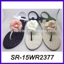 flower little girls nude beach sandal ladies fancy flat sandal sandal made in china